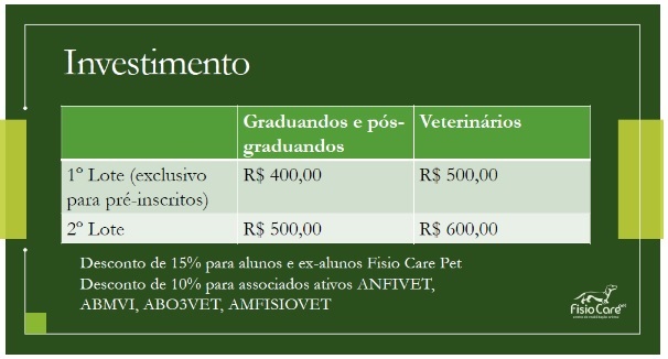 3º Congresso Internacional de Fisiatria em Pequenos Animais