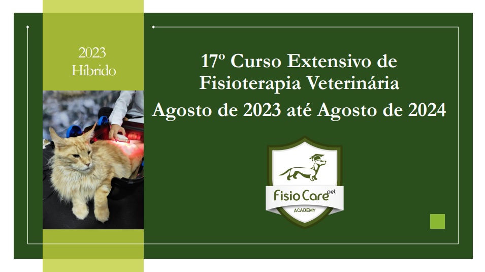 17º Curso extensivo de Fisioterapia veterinária - Curso de formação de 1 ano